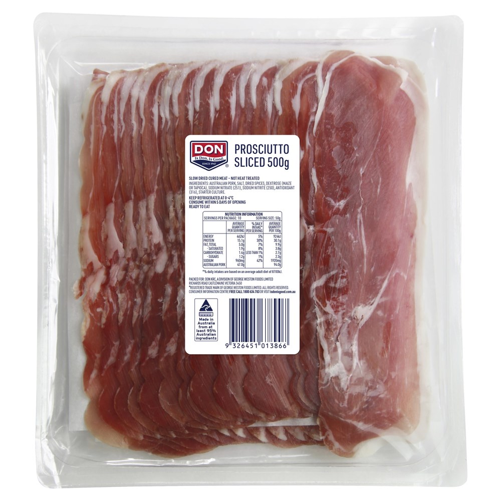 Prosciutto Sliced 500gms