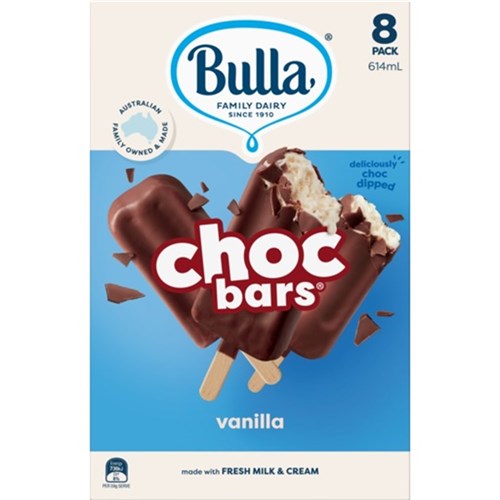 Choc Bars Ice Cream Vanilla 5x8s
