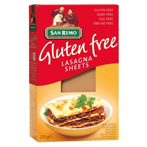 Lasagna Sheets Instant Gluten Free 12x200gm