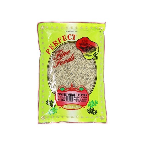 Peppercorn White Whole 1kg 