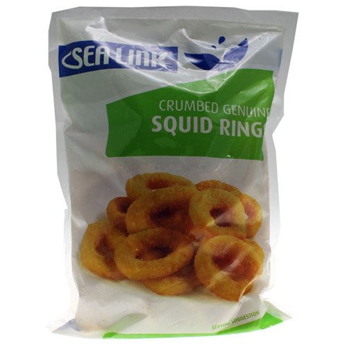 Squid Rings Crumbed Genuine 1kg