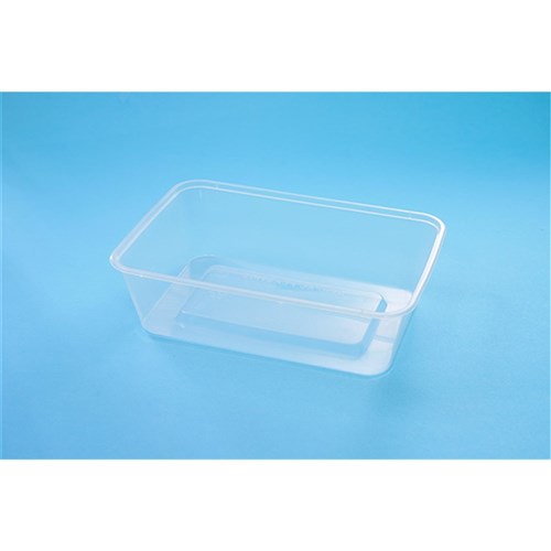 Containers Clear Rectangle 650ml 50s