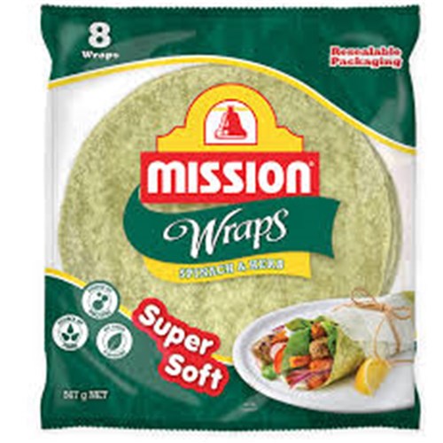 Spinach Tortillas 12" 1doz