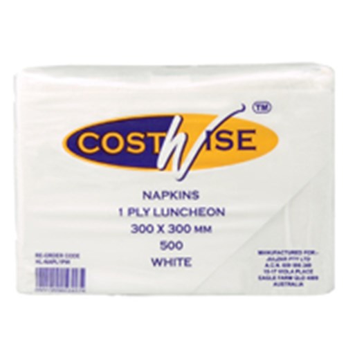Napkin 1ply White Mixcredit Lunch 3000s sq