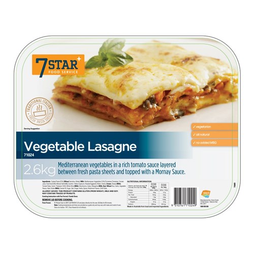 Lasagna Vegetable 2.6kg