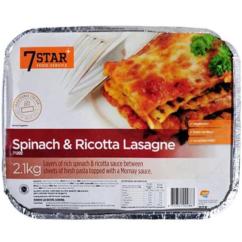 Lasagna Spinach Ricotta 2.1kg 
