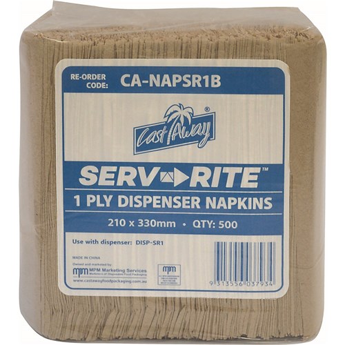 Napkins Dispenser Brown 1ply 500s