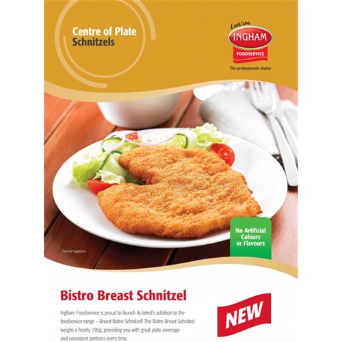 Chicken Schnitzel Breast Bistro 5.7kg (30x190gm)