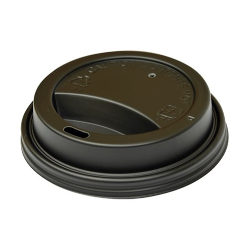 Coffee Lids Black SNAP ON 12oz/16oz Recyclable 100