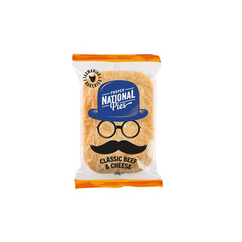 Pie Classic Beef & Cheese 16x180gm (wrapped)