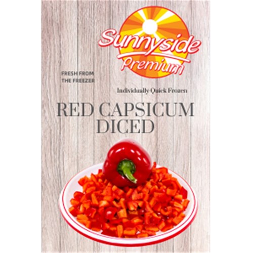 Red Capsicum Diced - IQF 10kg